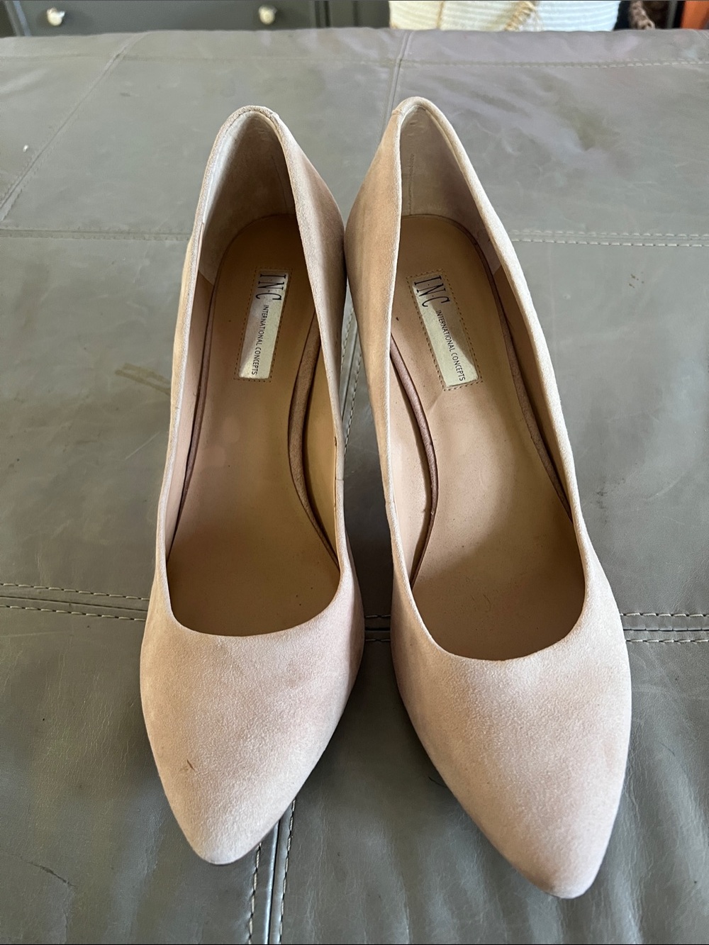 INC International Concepts Nude/Blush Pointed Toe Pumps